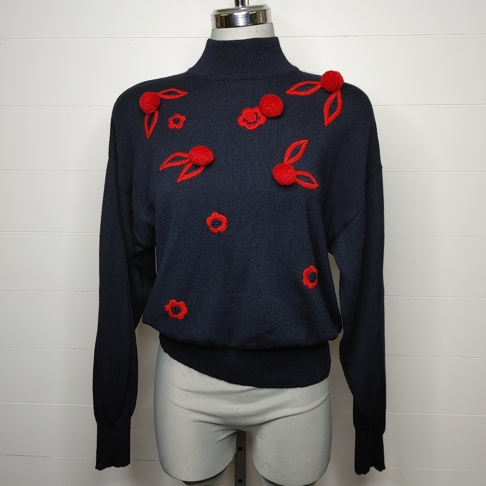 SOLD Vintage Escada pompom sweater size S